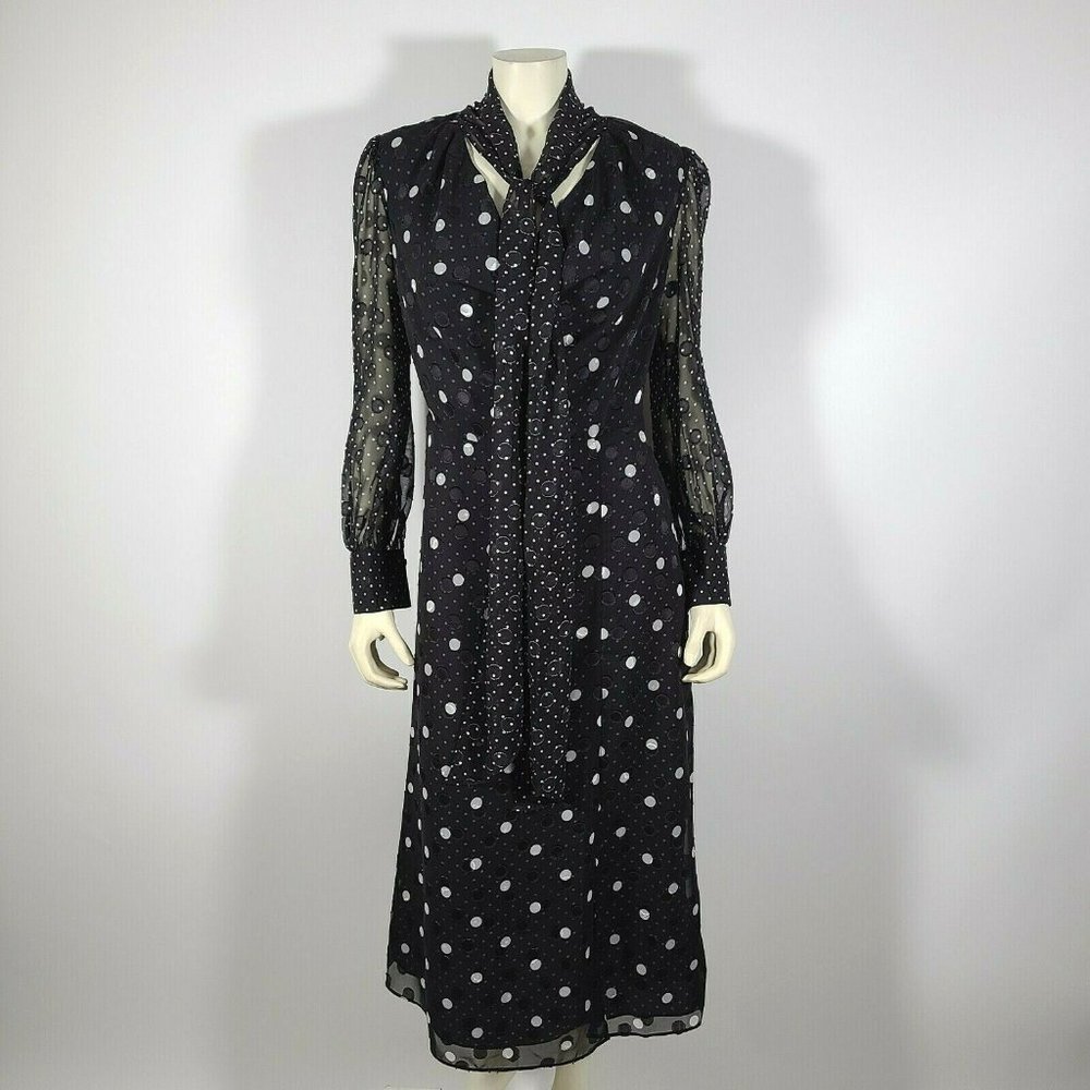 TOMMY HILFIGER Zendaya Black White Dot Dress - 6 - Picture 2 of 6